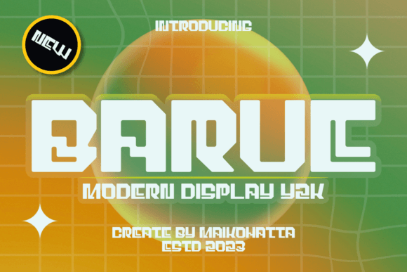 Barue: The Y2K Display Font That Still Delivers