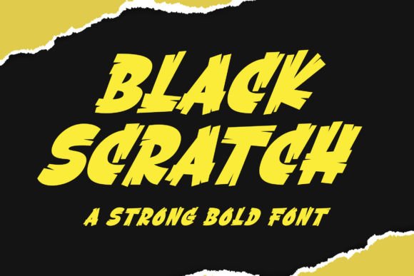 Black Scratch Font for Bold, Playful Branding