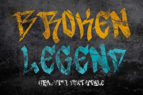 Broken Legend Graffiti Font for Bold Campaign Visuals