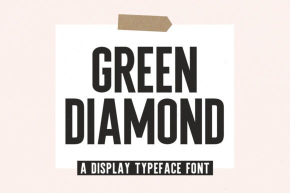 Green Diamond Display Font for Handmade Creators
