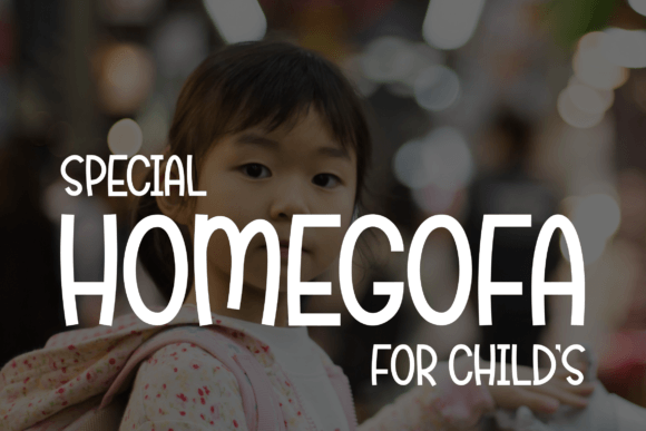 Homegofa Font: A Thick, Friendly Script Display Font for Kids’ Products