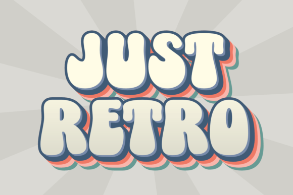 Just Retro Font: Chunky Retro Display Typeface for Crafters