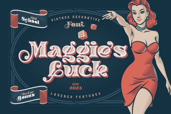 Maggie s Luck: A Vintage Display Font for Scroll-Stopping Brand Content
