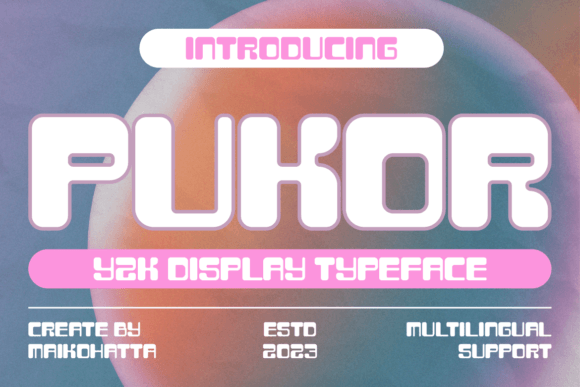 Pukor: A Y2K Display Font for Editorial Design