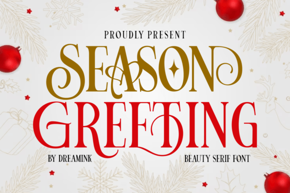 Season Greeting Serif Font for Elegant Brand Identity