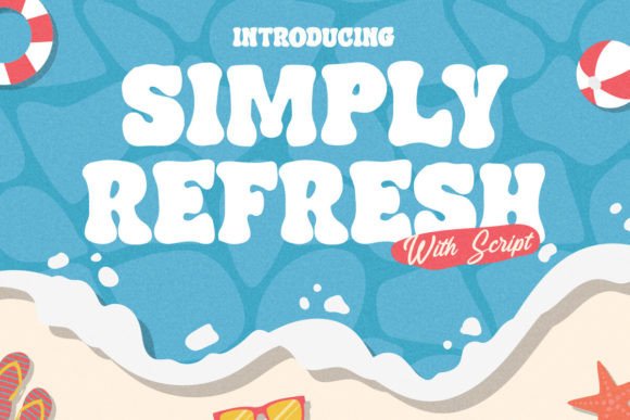 Simply Refresh Display Font for Playful Digital Branding