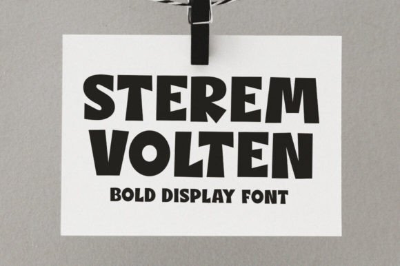 Sterem Volten: A Bold Display Font for Distinctive Branding