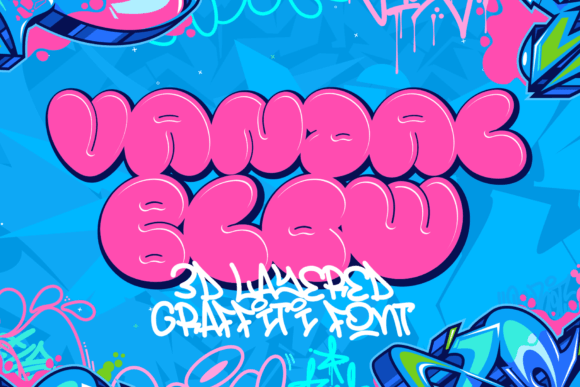 Vandal Blow 3D Graffiti Font for Handmade Creators