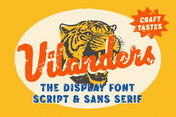 Vilanders Font: Hand-Drawn Display Fonts for Small Business Branding